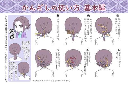 hutaba:  るりさんはTwitterを使っています: “友人宛に兼、簪布教したくて描いたものですが、参考になれば。 ついでに左利きさん用の画像も作ってサイトhttp://t.co/ATHim167kNに載せたので、かんざしページへどうぞー。