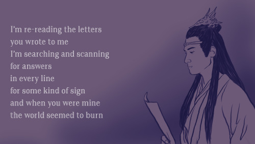 littlesmartart:so after listening to “burn” from hamilton today I had a lot of post-temple xichen fe