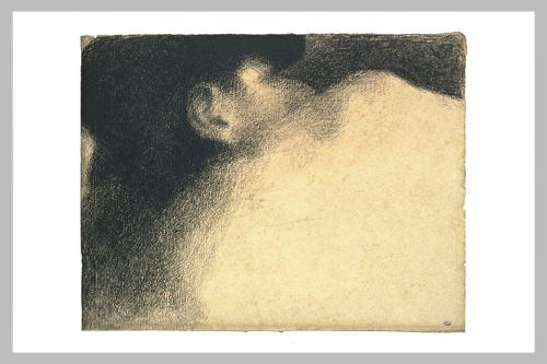 artist-seurat: Sleeping Woman, Georges SeuratMedium: crayon,paper