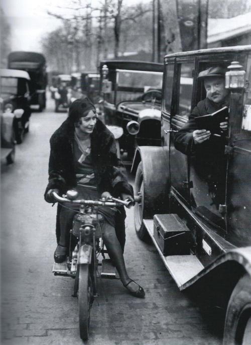 Porn photo mimbeau:  Young lady on a motorcycle Paris