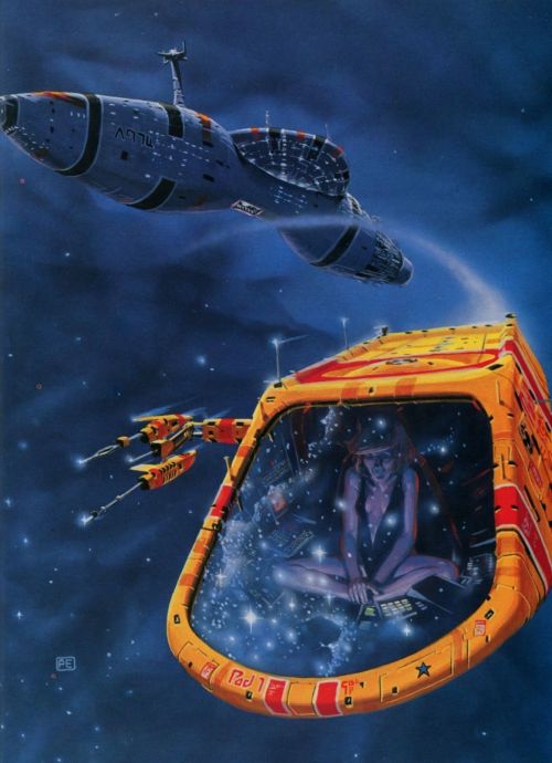 manyworldspress:Peter Elson, cover painting for Starshine, by Theodore Sturgeon (Sphere Science Fict