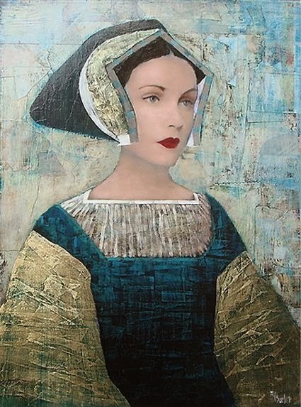 Female Portrait  (title unknow) -  Richard Burlet b.1957-