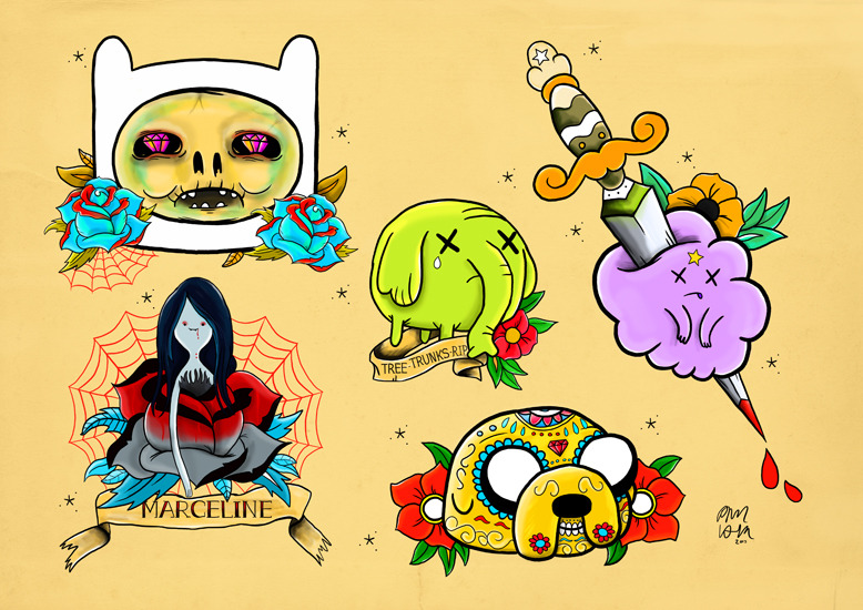 crimpity:
“philwallart:
“A bunch of tattoo flash based on cartoons and animated films that I’ve done to-date. If you like my stuff please ‘follow, like, re-blog’.
www.philwallart.com
www.facebook.com/dreamsandmonsters
”
Fuck. The top spread.”