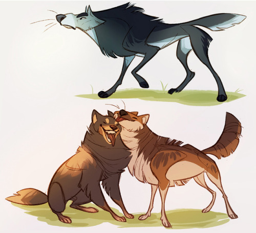 kellamartinart:  some wolf doodles.