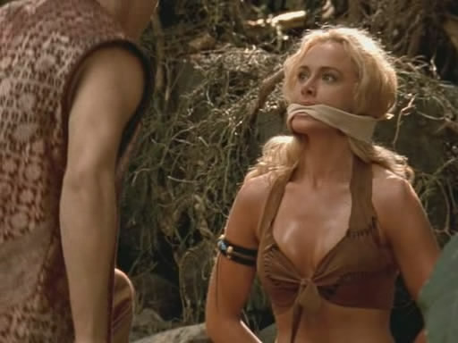 thegagproject:  Jennifer O’ Dell in The Lost World (TV series). She got gagged.