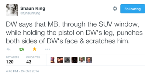 justice4mikebrown: Shaun King breaks down Darren Wilson’s testimony If we believe Wilson, Brow