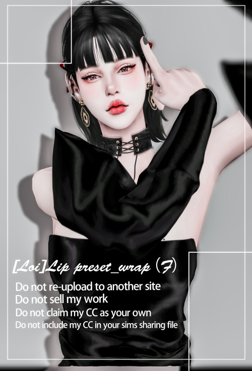 [Loi]Lip preset_wrap(F)6 in all I&rsquo;m too lazy to use PS, so I recorded dynamic pictures Do 