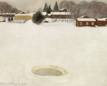 kiszkiloszki: Washing on the Ice (1900) by Pekka Halonen  …..Meet me on facebook. Become