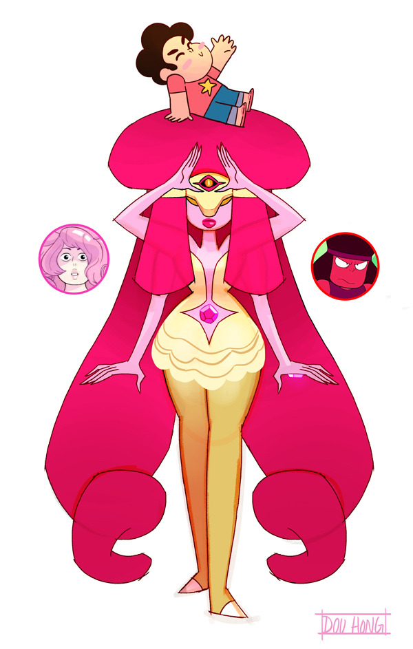 dou-hong:  Rose Quartz fusions!I don’t have names for these guys, any suggestions?