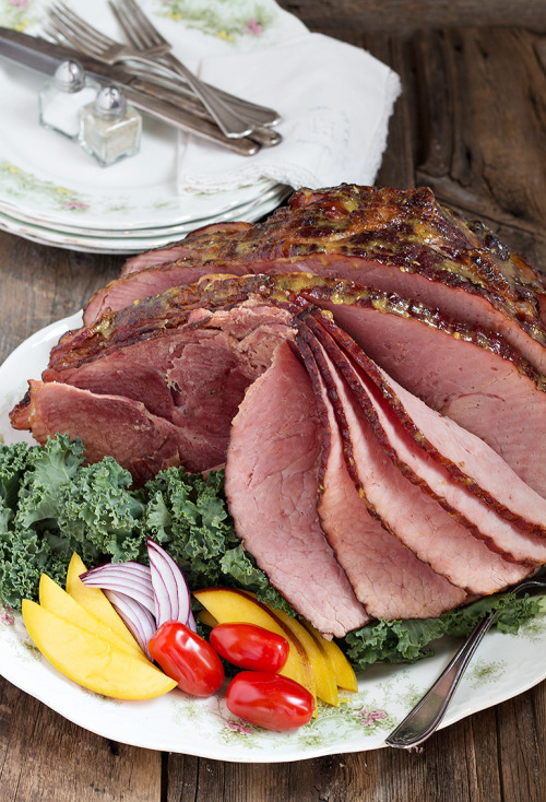 Mango and Mustard Glazed Spiral Ham