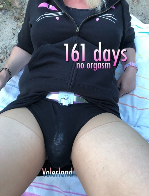 161 days no orgasm. My bitch at the beach!