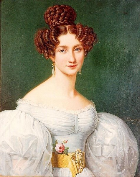 Eugénie de Beauharnais, princess of Leuchtenberg by Joseph Karl Stieler, 1826