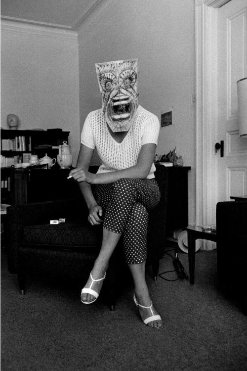 the-night-picture-collector:Inge Morath, From the Mask Series with Saul Steinberg, 1962