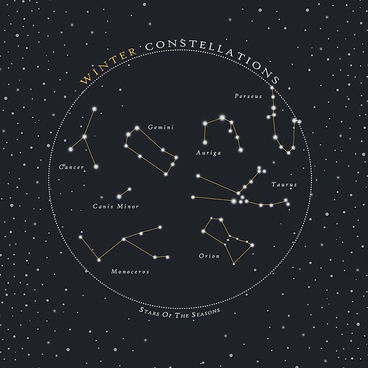 bellesandghosts:  Introducing my new “Stars of the Seasons” Star Charts. Winter,