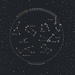 Bellesandghosts:  Introducing My New “Stars Of The Seasons” Star Charts. Winter,