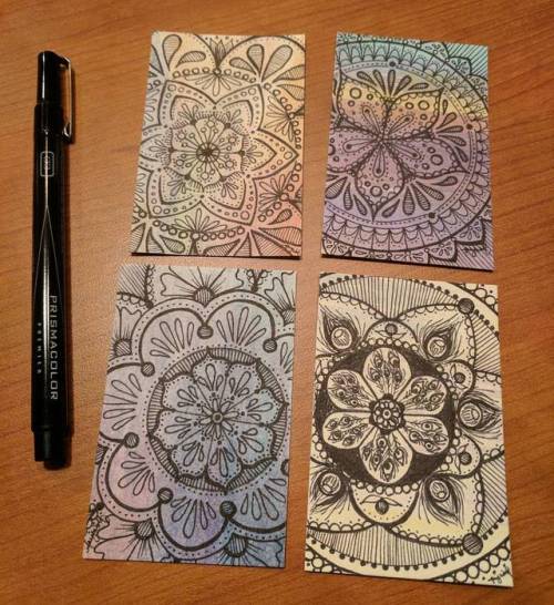 More little mandala drawings! . . #minimandala #inkpen #freehand #thelastonegotalittleweird