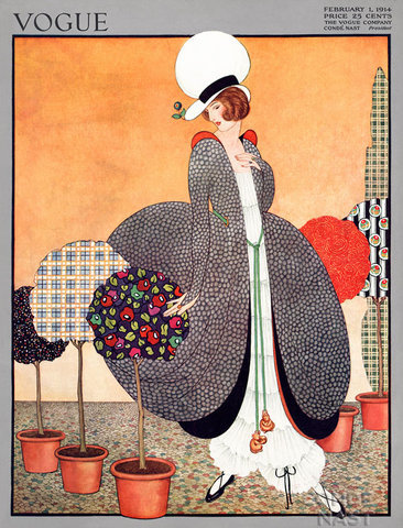 Vogue cover for January 1914 by George Wolfe Plank