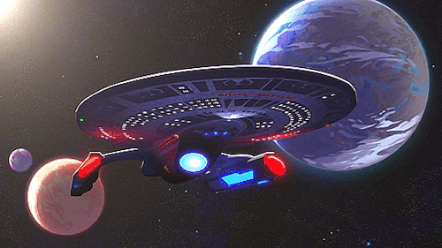 startrekships:spockvarietyhour:William T. Riker’s command, the U.S.S. Titan, as seen in Star Trek: L