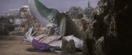 nm-gayguy:  citystompers1:  The rather short career of Space Gyaos in Gamera vs.