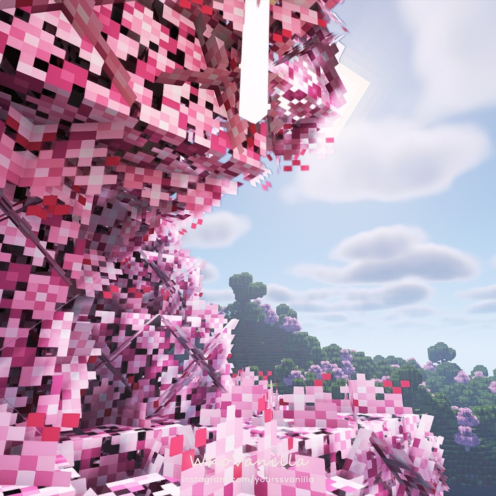 Minecraft Cherry Blossom with paper and magnets : r/oddlysatisfying