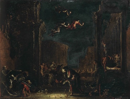 starxgoddess:Witchcraft Scene by Leonaert Bramer (1630-1650)
