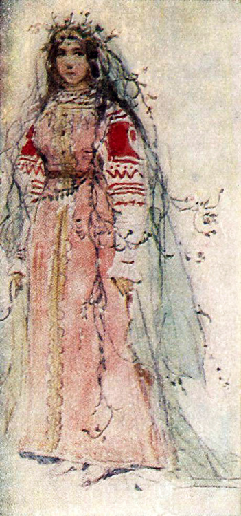 Slavic mythology figures; Vesna Krasna. Kupava and Vesna by Viktor Vasnetsov, 1880s