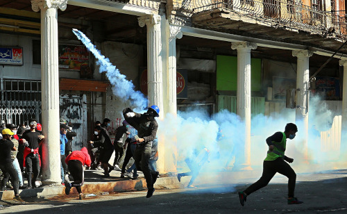 PHOTOS: Iraqi protests continue amid rising death toll in BaghdadThree anti-government protesters ha