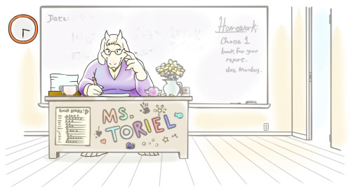 anubis-005:Toriel is a very dedicated teacher, and I dedicate this to all the wonderful teachers I