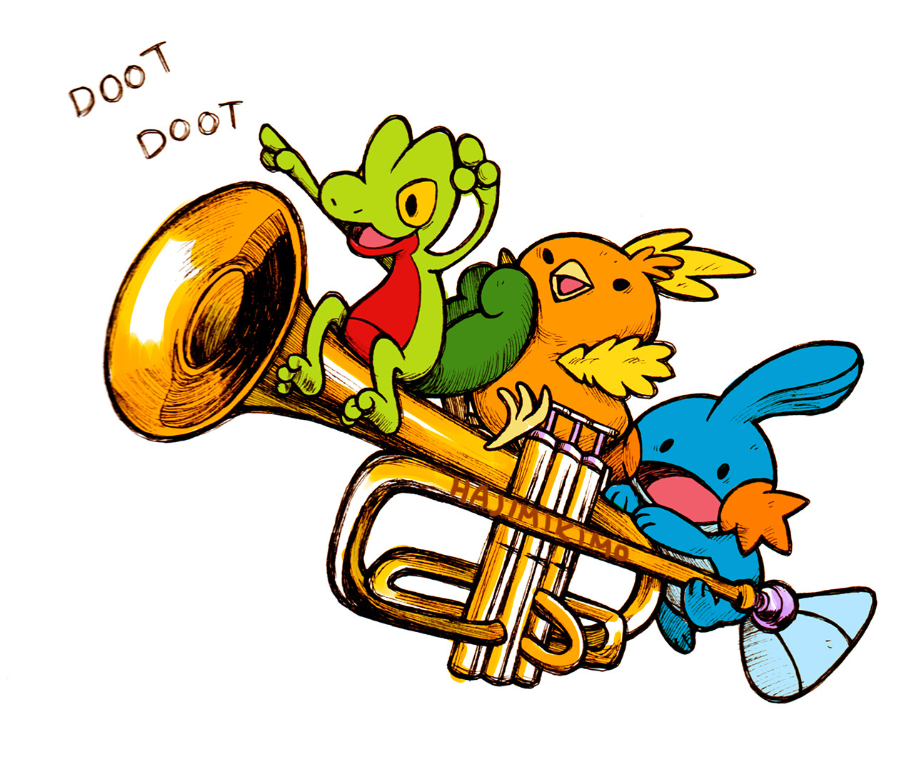 hajimikimoart:  DOOT DOOT ONWARD TO HOENN
