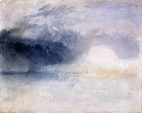 dappledwithshadow:  Bamburgh Castle, NorthumberlandJoseph Mallord William Turner - circa 1837 Tate Britain - London (England)	Painting - watercolor Height: 48.7 cm (19.17 in.), Width: 61.2 cm (24.09 in.) 
