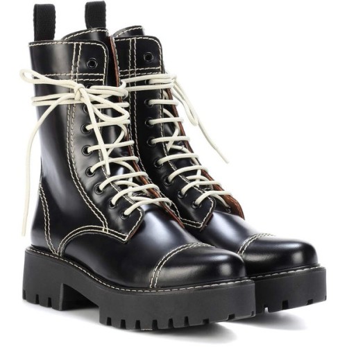 AlexaChung Leather Ankle Boots ❤ liked on Polyvore (see more black ankle boots)