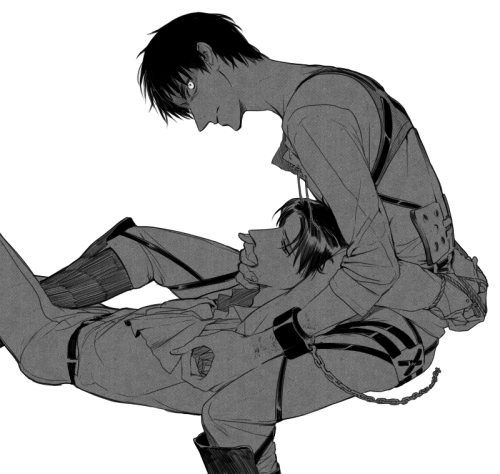 cherryfetish:  reiner—braun:  【エレリ】兵長がベルトを締めてくれるログ by predator  