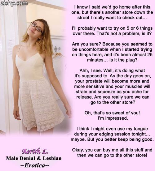 My Male Chastity & Lesbian Denial Books:https://www.smashwords.com/profile/view/AerithLRead