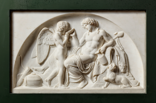 greekromangods - Cupid and Bacchusc. 1824Bertel Thorvaldsen...