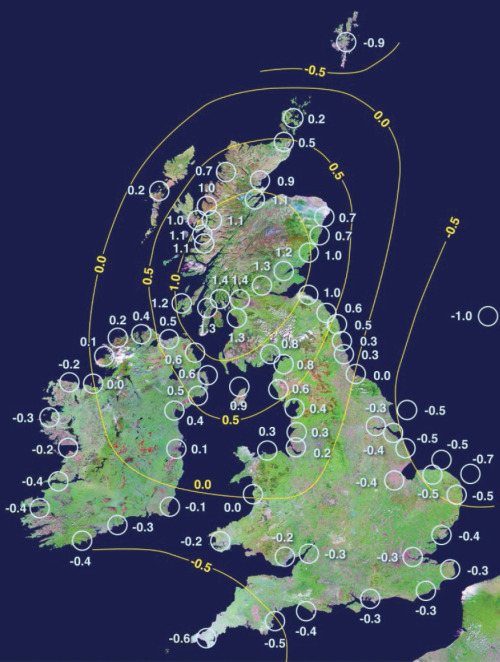 The British Sea-saw: How Scotland is slowly dunking England into the SeaThis is a map of how the Ear