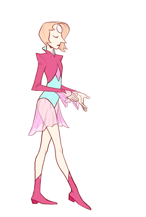 fernacular:  Speculations on what Pearl and Rose may have looked like pre-rebellion (two color variations for Pearl because i’ve seen cool theories supporting both pink diamond and white diamond and i couldn’t choooose) 