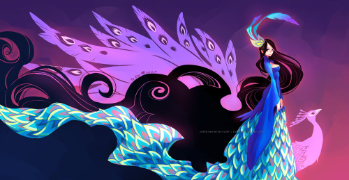 awesomedigitalart:  Colorful Wings: Peacock by ZiyoLing