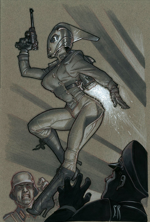 gameraboy:  Rocketeer-ette Sketch by StephaneRoux  