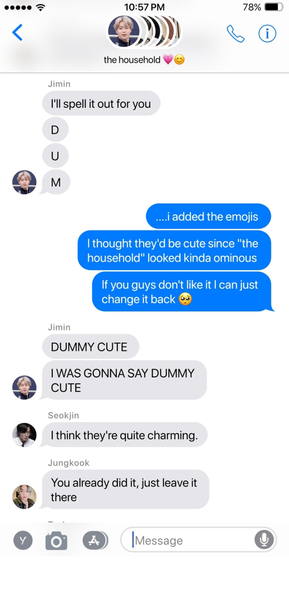 Some B(TS)rothers Conflict Texts I Thought Of! Just Something Light And Cute. The Boys Are Whipped And