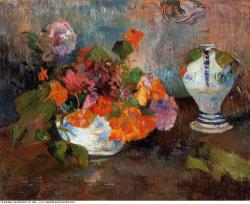 allthepainting:    Paul Gauguin » The vase of nasturtiums