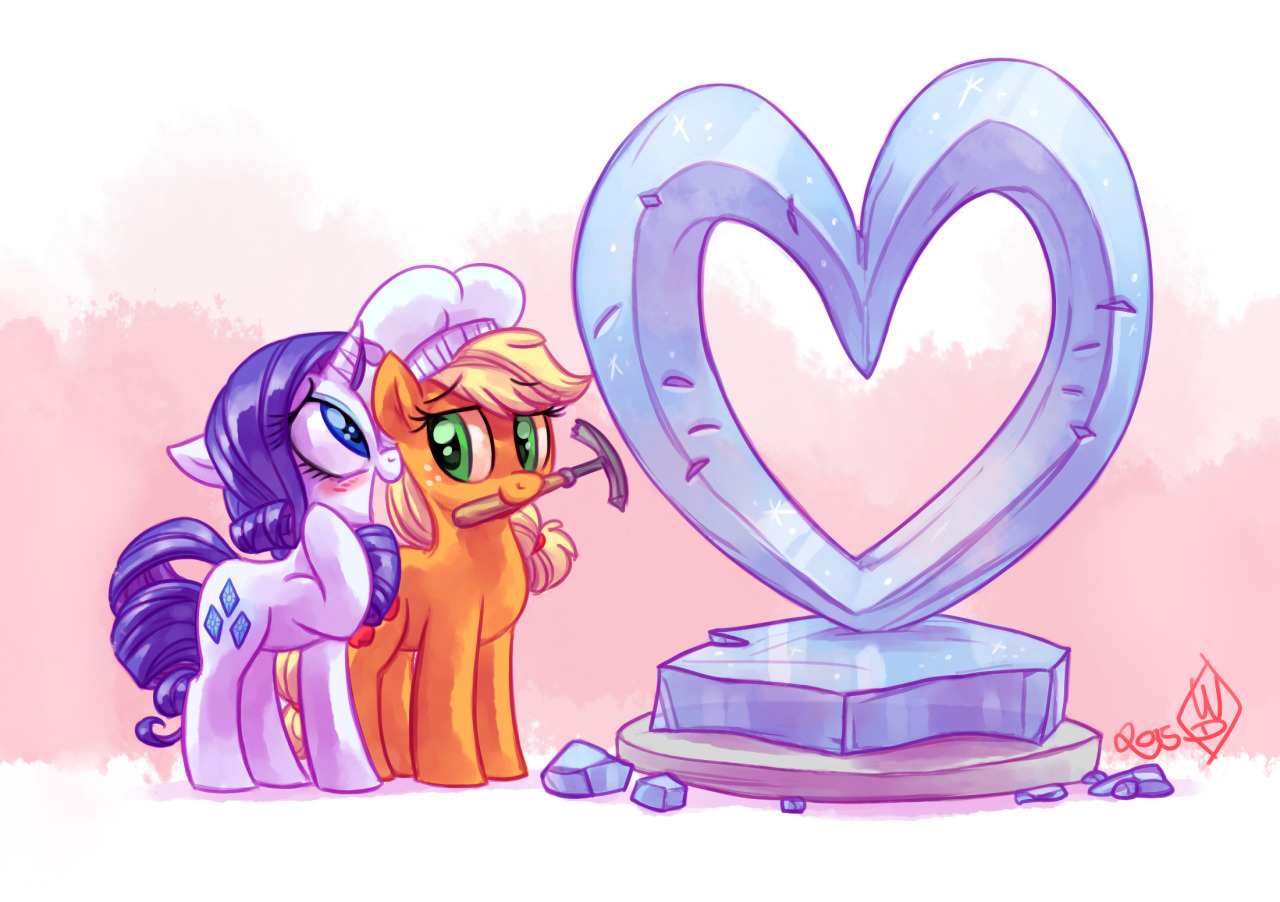 rarijackdaily:Applejack, darling, I never knew you were so *artistic*! &lt;3Inspired