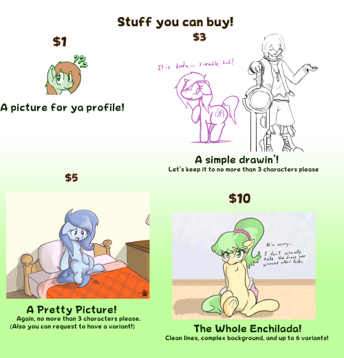 storytellerdraws:  Okay! The Official Worst Price Chart Ever! Q: Does this mean you’re not taking requests anymore? A: No. Commissioning me is just a way to confirm that your request will be done in a timely manner. (For reference my most recent piece