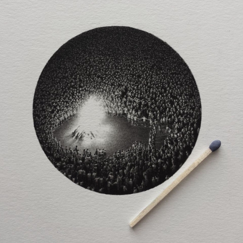 culturenlifestyle:  Amazingly Detailed Miniature Pencil Drawings by Mateo PizarroSaint Petersburg-based artist Mateo Pizarro  illustrations impressive and tiny masterpieces with his pencil. His incredibly detailed tiny drawings capture various scenes