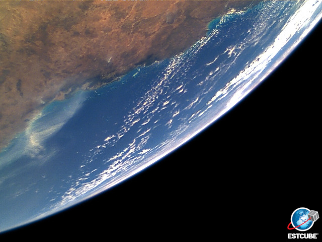 spaceexp:  Beautiful Earth photos made by Estonian cubesat ESTCube-1 