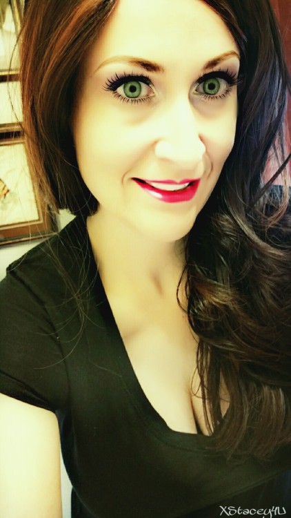 xstacey4u:   MY Daily Cleavage! Want to see more of me?  (    .   Y    .    )  💋 XStacey 4 U 💋 