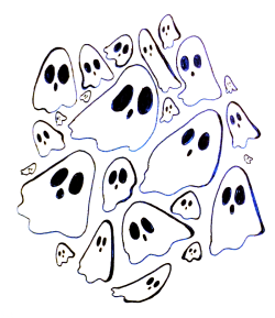 seas-of-stars:  Inktober day 1! Ghosts~ 