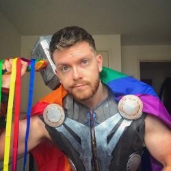 chrisjonesgeek:  Normal clothes suck. Can I be Gay Thor errrryday? #Tbt #Pride #Instagay #Thorsday #ThorEveryone