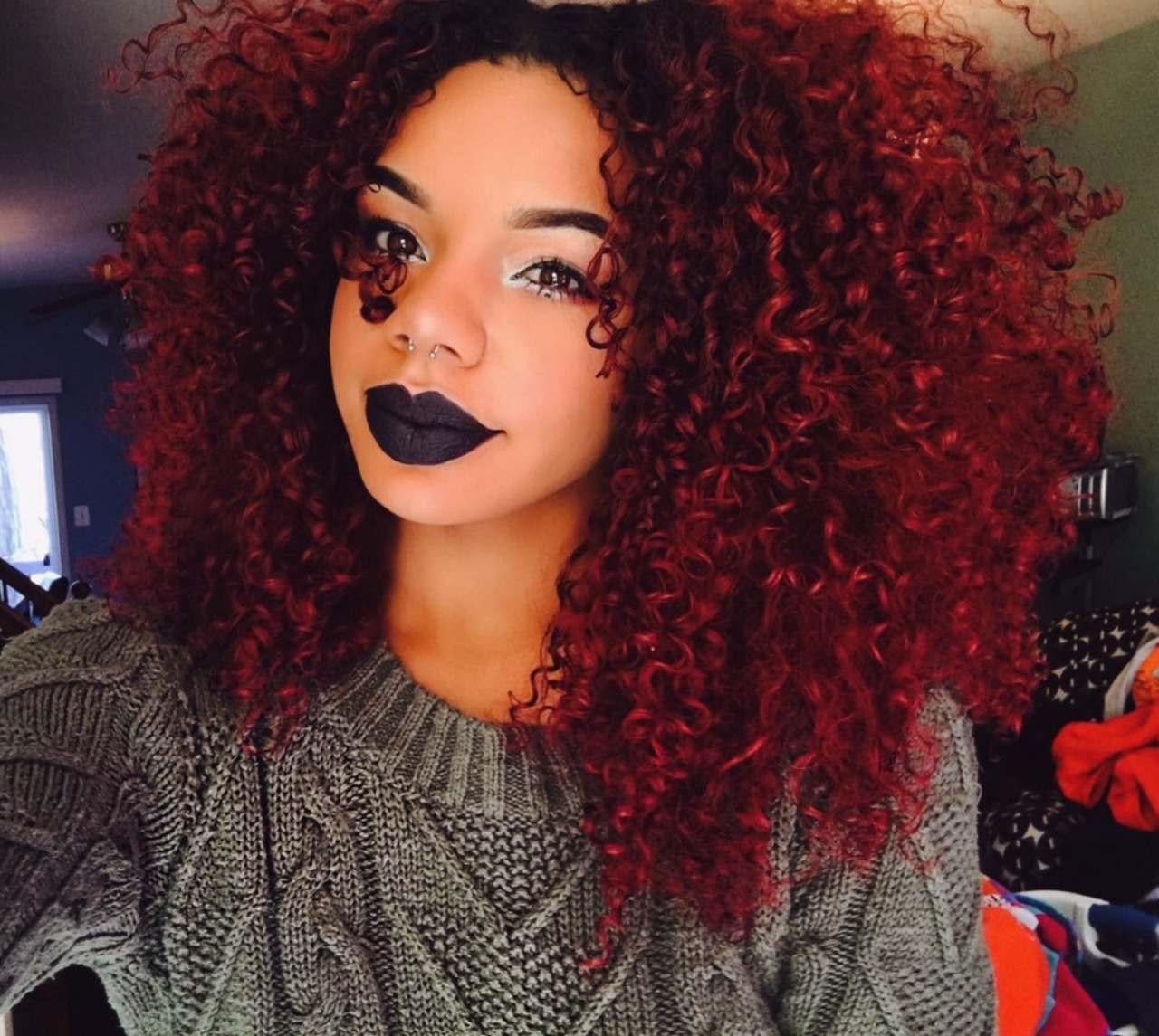 blackhipstergirly:  melaninist:  Pink and red hair on black women ❤️💗  😍😍