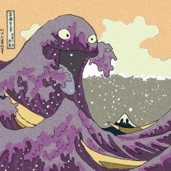 retrogamingblog:  Pokemon Artwork: Muk-usai’s Great Wave 