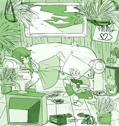 Stream scribble I did, I just like the idea of Lapis just keeping a horde of house plants